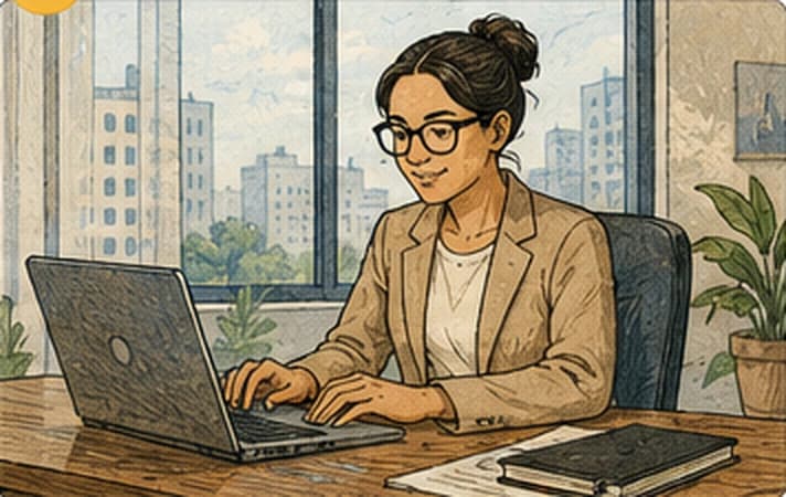 Profesional trabajando en una oficina